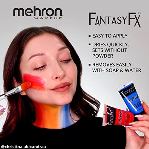 Mehron Makeup Fantasy Fx Fx Cream Make | איפור מבוסס מים ליל כל הקדושים | צבע פנים לבן וצבע גוף